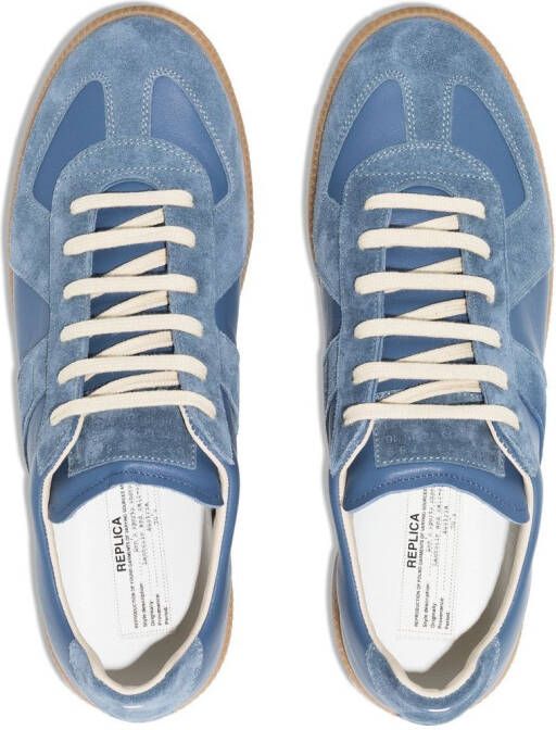 Maison Margiela Replica low-top leren sneakers Blauw