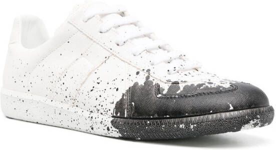 Maison Margiela Replica sneakers met verfspatten Wit