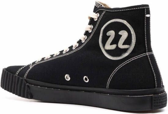 Maison Margiela Tabi high-top sneakers Zwart