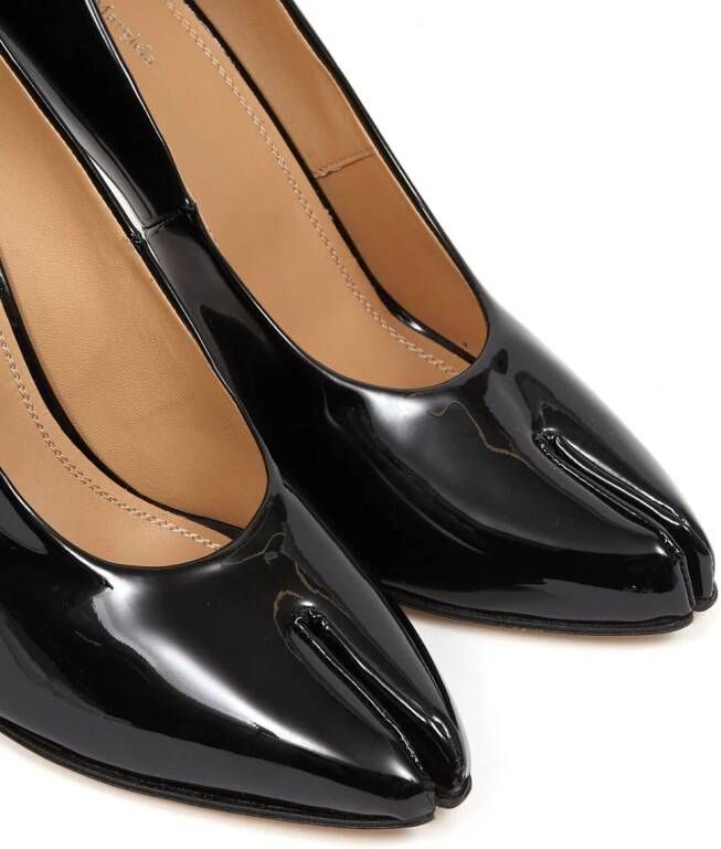 Maison Margiela Tabi 110mm lakleren pumps Zwart