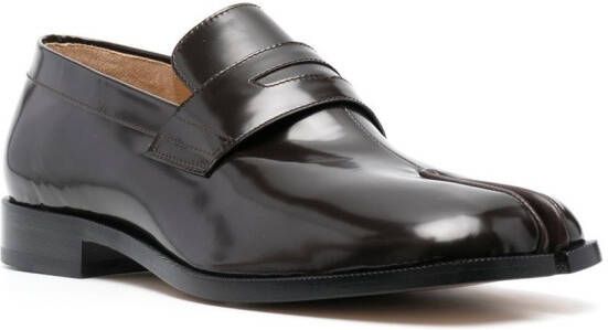 Maison Margiela Tabi leren loafers Bruin