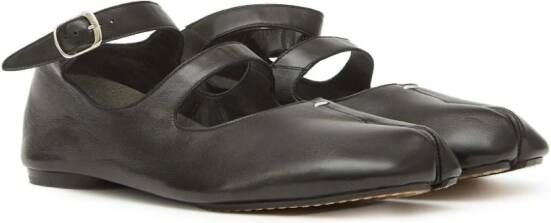 Maison Margiela Tabi leren ballerina's Zwart