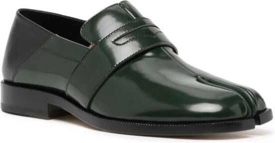 Maison Margiela Tabi leren loafers Groen