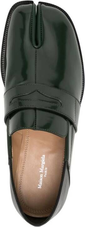 Maison Margiela Tabi leren loafers Groen