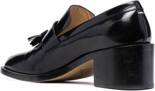 Maison Margiela Tabi leren loafers met kwastjes Zwart