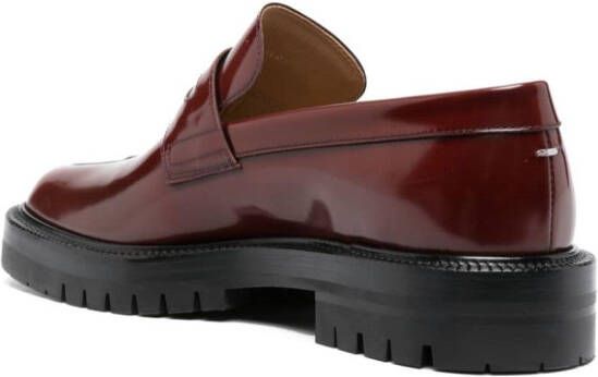 Maison Margiela Tabi leren loafers Rood