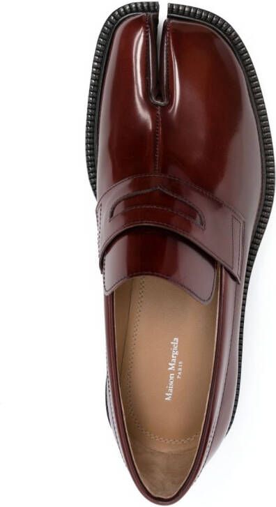 Maison Margiela Tabi leren loafers Rood