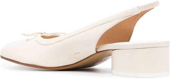 Maison Margiela Tabi 40mm slingback pumps Beige