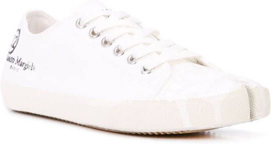 Maison Margiela Tabi sneakers met verfspatten Wit