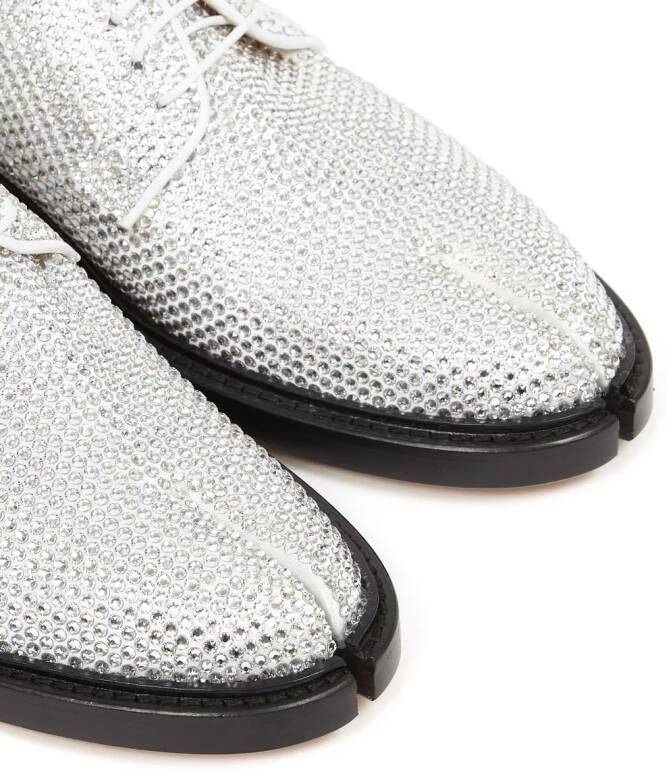 Maison Margiela Tabi brogues verfraaid met stras Wit