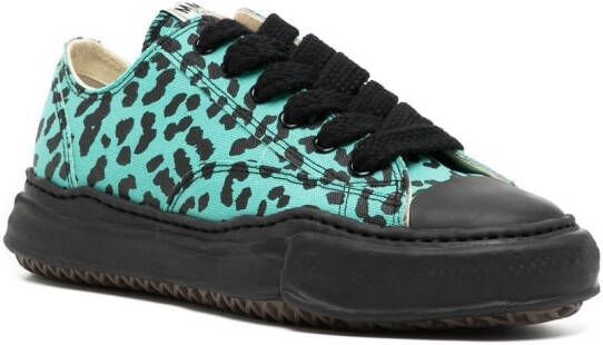 Maison MIHARA YASUHIRO Sneakers met luipaardprint Groen