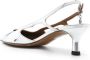 Maje 55mm metallic slingback pumps Zilver - Thumbnail 3