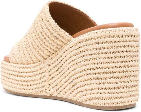 Maje Espadrilles met sleehak Beige