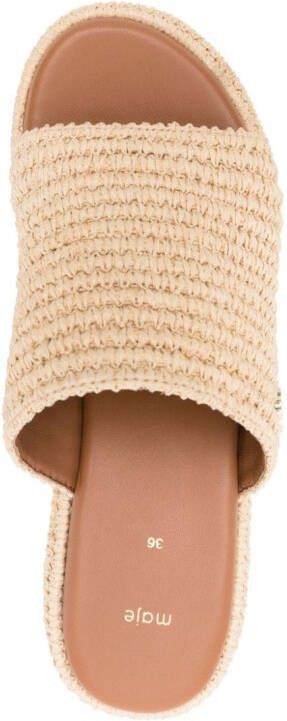 Maje Espadrilles met sleehak Beige