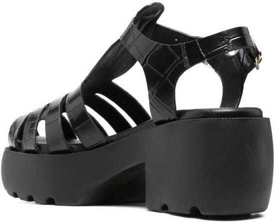 Maje Leren sandalen Zwart