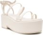 Maje Sandalen met plateauzool Beige - Thumbnail 2