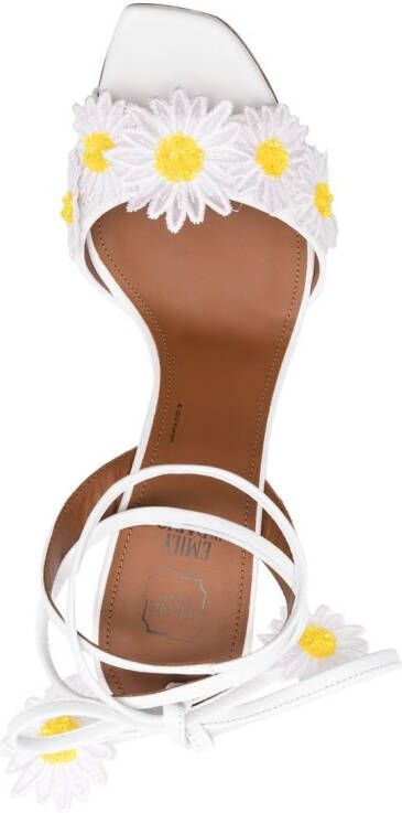 Malone Souliers Sandalen met bloemenpatch Wit