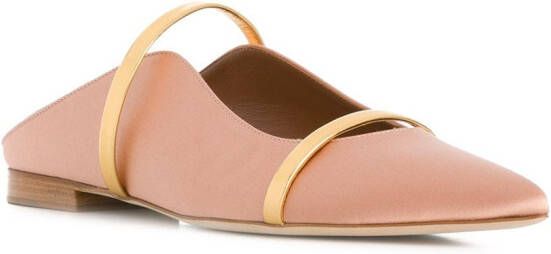 Malone Souliers Maureene pointed strap mules Beige