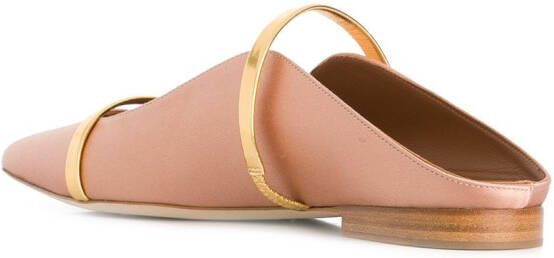 Malone Souliers Maureene pointed strap mules Beige