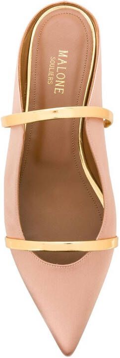 Malone Souliers Maureene pointed strap mules Beige