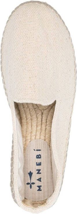 Manebi Espadrilles met gevlochten zool Beige