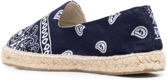 Manebi Espadrilles met bandanaprint Blauw