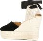 Manebi Espadrilles met sleehak Zwart - Thumbnail 3