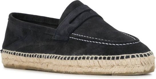 Manebi Hamptons espadrilles met inklapbare hak Zwart