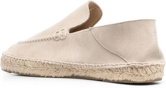 Manebi Hamptons leren espadrilles Beige