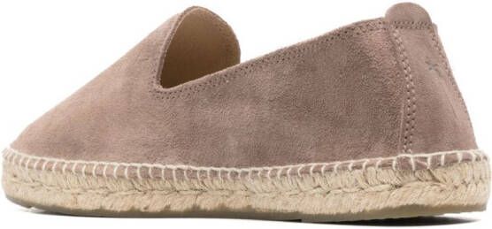 Manebi Hamptons suède espadrilles Bruin