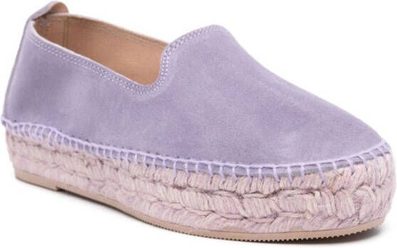 Manebi Hamptons suède espadrilles Paars