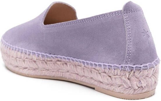 Manebi Hamptons suède espadrilles Paars