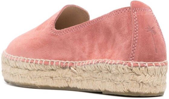 Manebi Hamptons suède espadrilles Roze