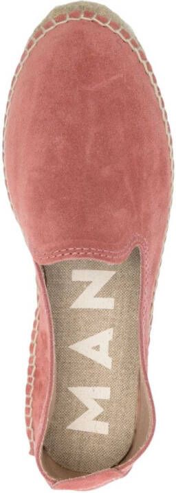 Manebi Hamptons suède espadrilles Roze