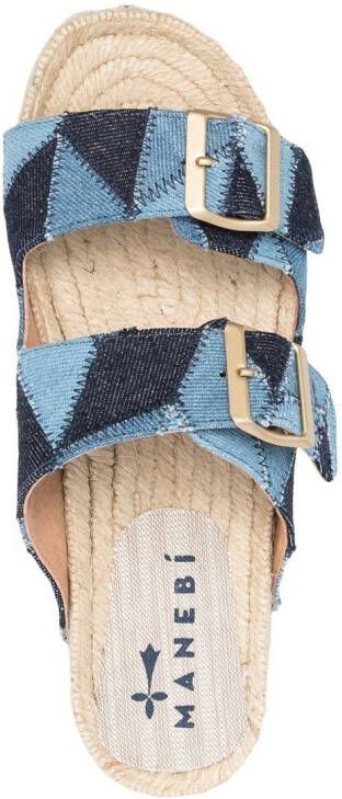 Manebi Jeans espadrilles Blauw