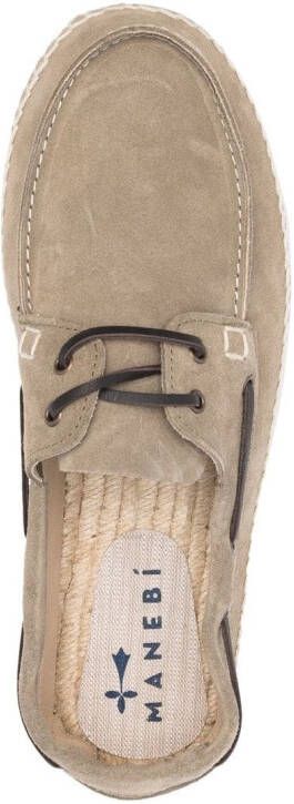 Manebi Suède espadrilles Beige