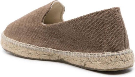 Manebi Espadrilles met geborduurd logo Bruin