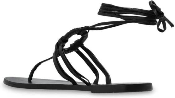 Manebi Leren sandalen Zwart