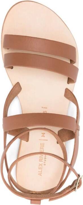 Manebi Leren sandalen Bruin