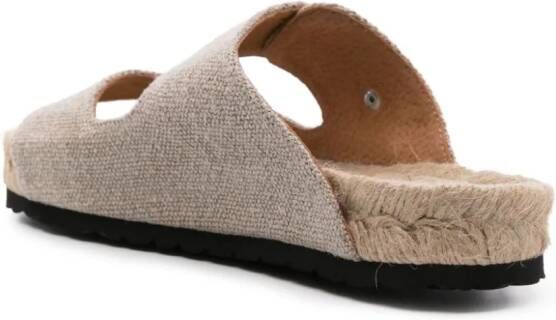 Manebi Nordic slippers met dubbel bandje Beige