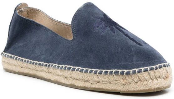 Manebi Palm Springs suède espadrilles Blauw