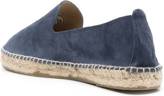 Manebi Palm Springs suède espadrilles Blauw