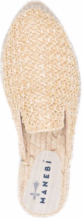 Manebi Raffia espadrilles Beige