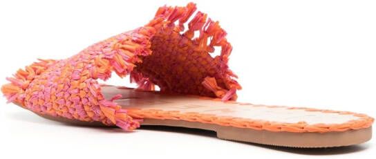 Manebi Slippers met open neus Oranje