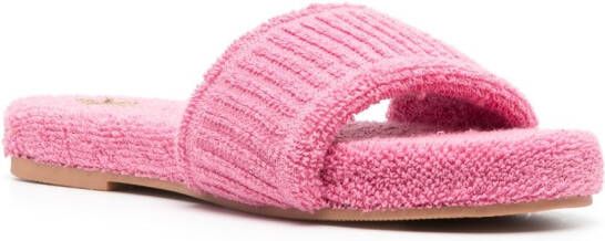 Manebi Slippers van badstof Roze