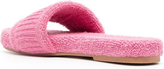 Manebi Slippers van badstof Roze