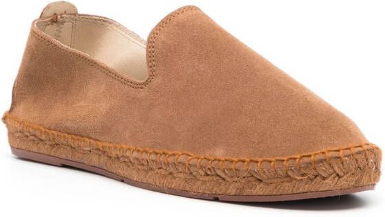 Manebi Suède espadrilles Bruin