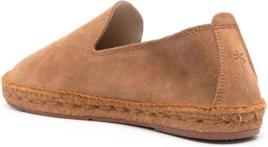 Manebi Suède espadrilles Bruin