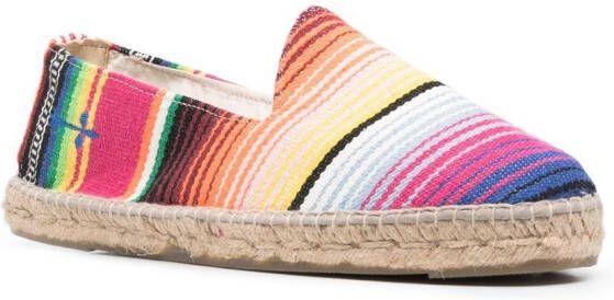 Manebi Tulum gestreepte espadrilles Blauw