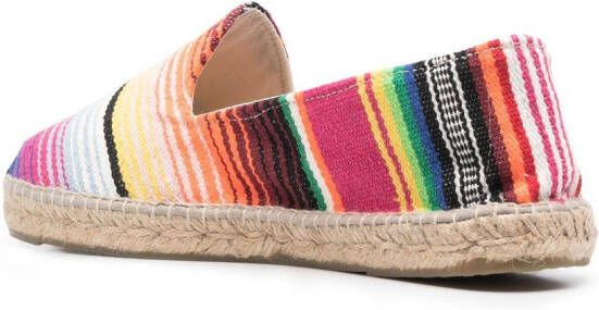 Manebi Tulum gestreepte espadrilles Blauw